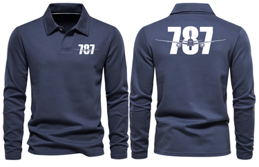 BOEING 787 LONG SLEEVE POLO